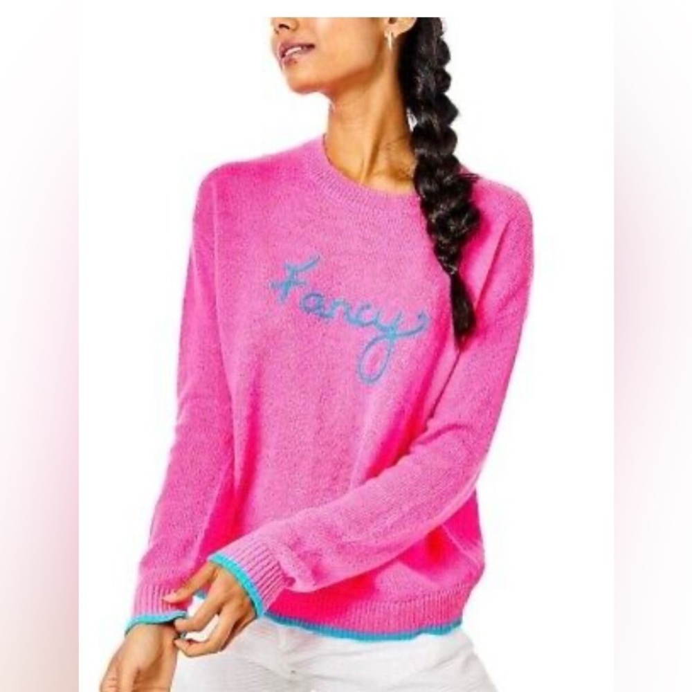 Lilly Pulitzer Charlton “Fancy” Sweater in Pink Topaz, Size M